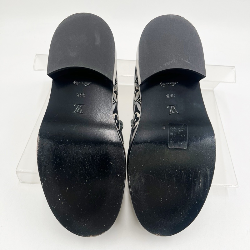 99新 Louis Vuitton/路易威登/LV/1854系列老花滿印厚底樂福鞋/36.5碼-8