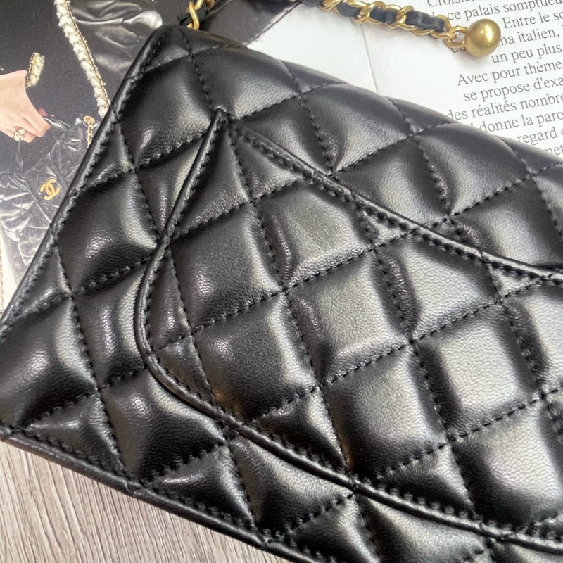 全新有票據🎫香奈兒chanel 金球 WOC 調節扣經典款-5