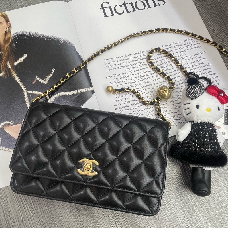 全新有票據🎫香奈兒chanel 金球 WOC 調節扣經典款-6