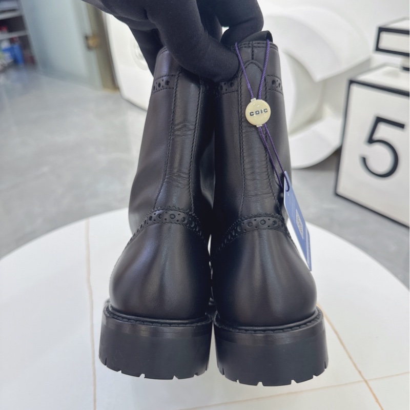 Dior迪奧 鏤空雕花鉚釘靴/馬丁靴/短靴 size 37碼 無附件-3