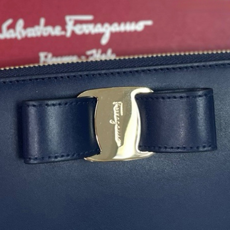 Ferragamo Rainbow black long wallet-3