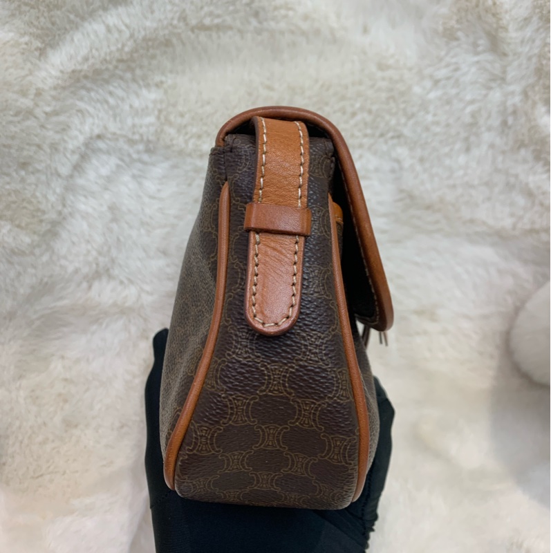 Celine 賽琳 老花 啡色 斜背包 （XB599)-3