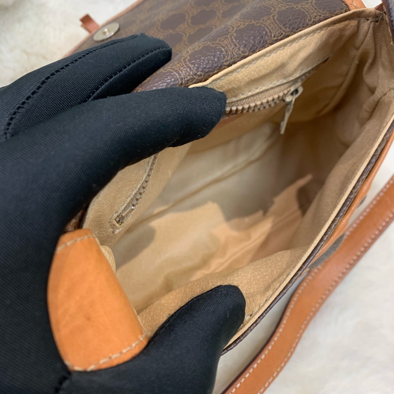 Celine 賽琳 老花 啡色 斜背包 （XB599)-15