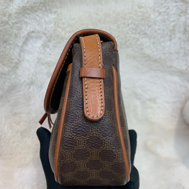Celine 賽琳 老花 啡色 斜背包 （XB599)-35