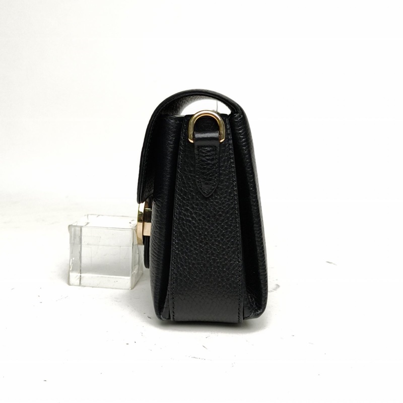 GUCCI Interlock風琴包小號20黑色牛皮金扣-1
