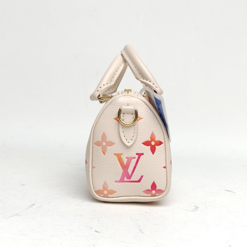 LOUIS VUITTON 漸變色牛皮晶片SpeedyNano16漸變草莓牛奶-1