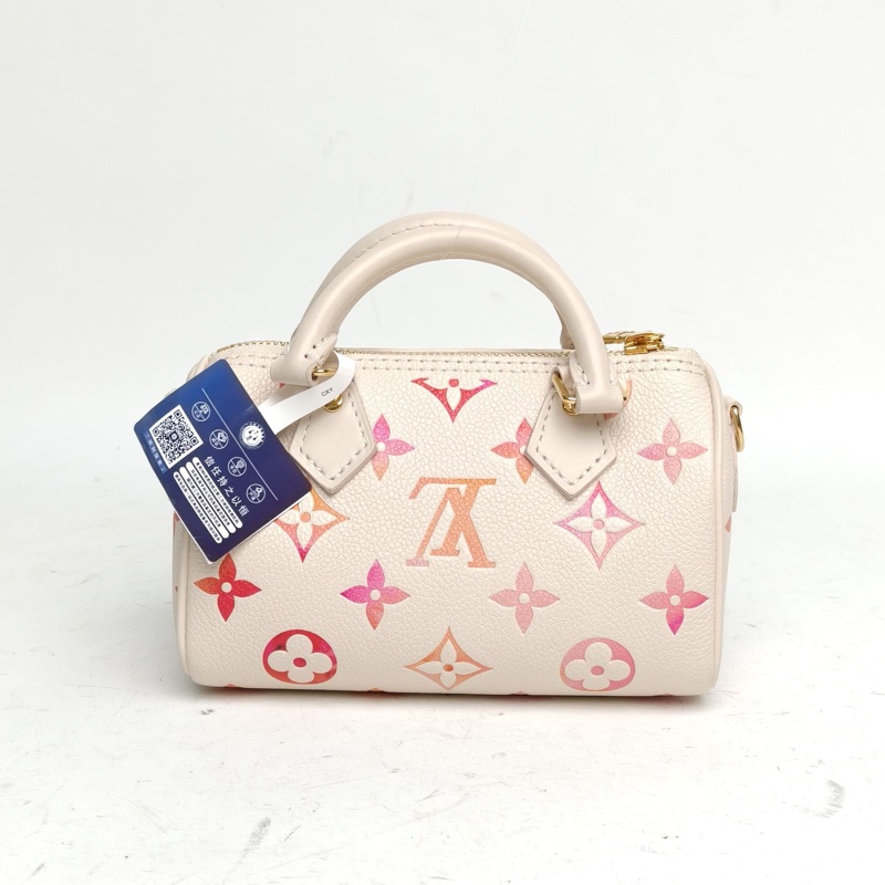 LOUIS VUITTON 漸變色牛皮晶片SpeedyNano16漸變草莓牛奶-2