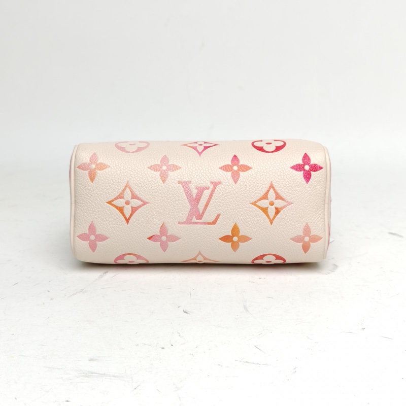 LOUIS VUITTON 漸變色牛皮晶片SpeedyNano16漸變草莓牛奶-3