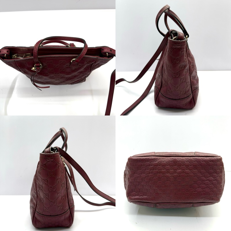 GUCCI 古馳 紅色滿版壓紋手提斜背2way包 353121-3