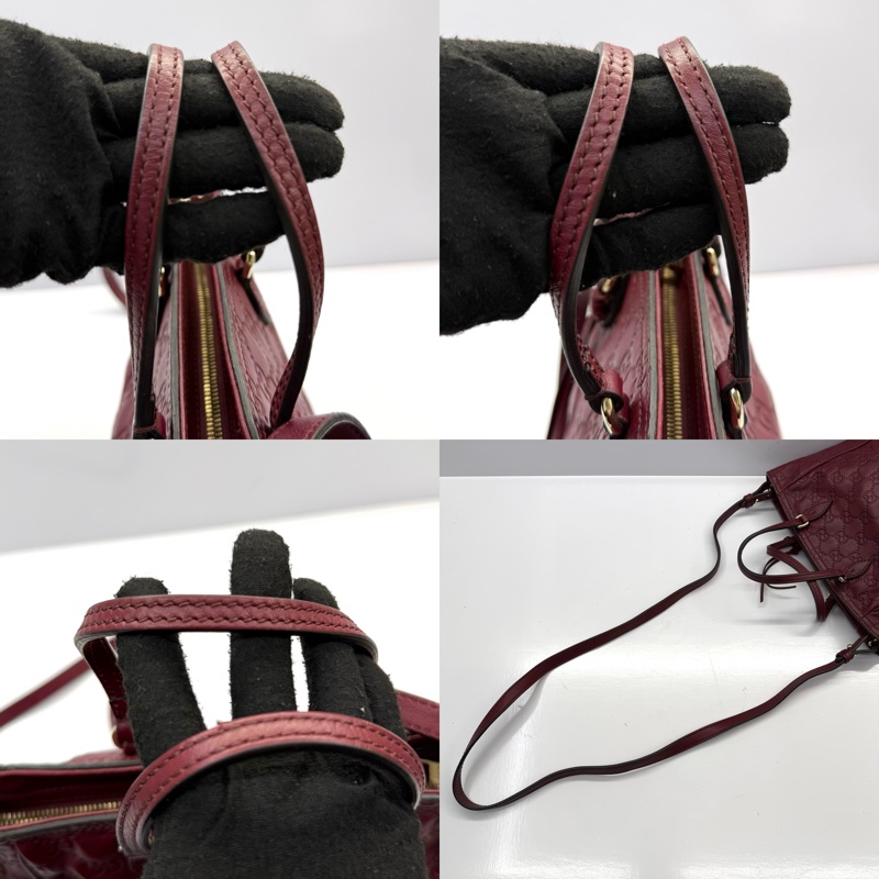 GUCCI 古馳 紅色滿版壓紋手提斜背2way包 353121-5