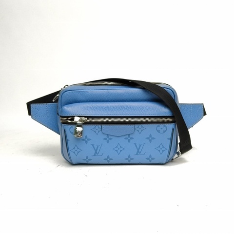 LOUIS VUITTON Outdoor腰包胸包藍色牛皮