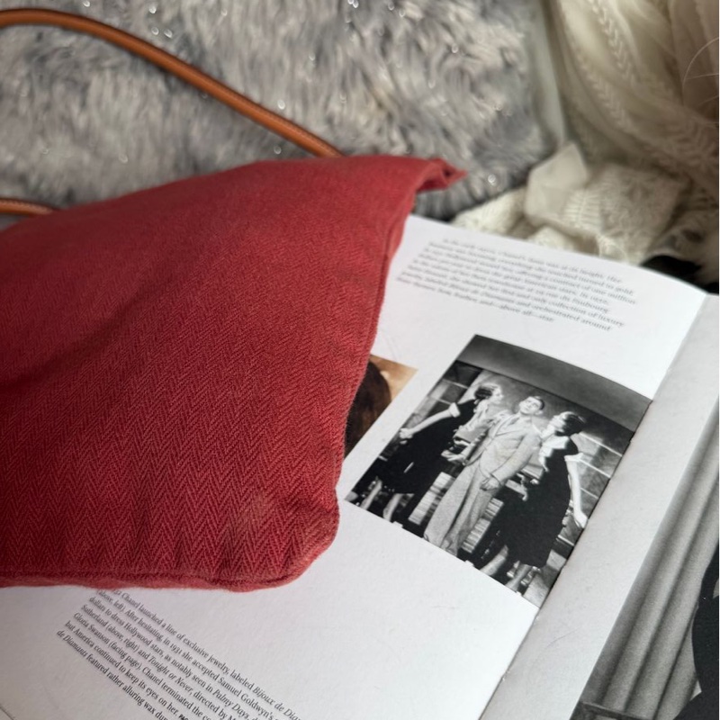 愛馬仕 斜背包 酒紅色帆布包Hermès Aline Grooming Bag-23