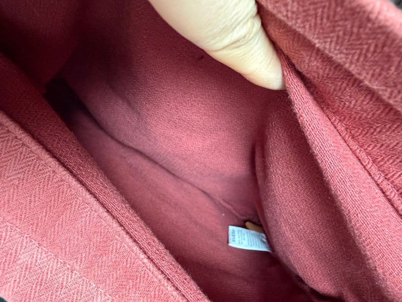 愛馬仕 斜背包 酒紅色帆布包Hermès Aline Grooming Bag-25