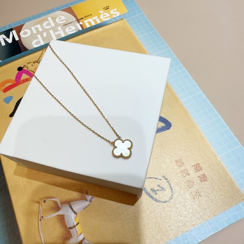 VCA 750黃K金白珍珠母貝VintageAlhambra項鍊-1