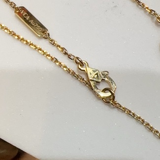 VCA 750黃K金白珍珠母貝VintageAlhambra項鍊-5