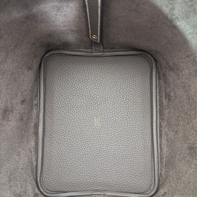 Hermes picotin22大象灰金扣 K刻-2
