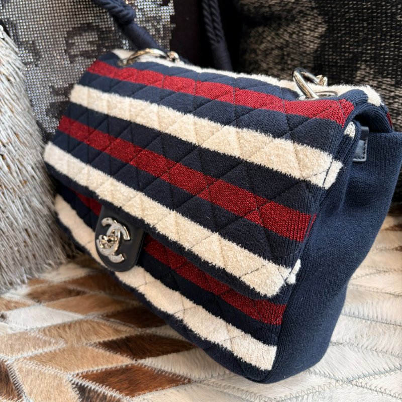 CHANEL 拼布拼色 棉繩COCO包-2