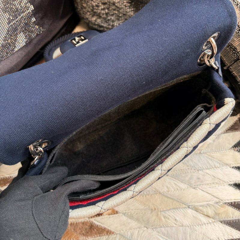 CHANEL 拼布拼色 棉繩COCO包-5