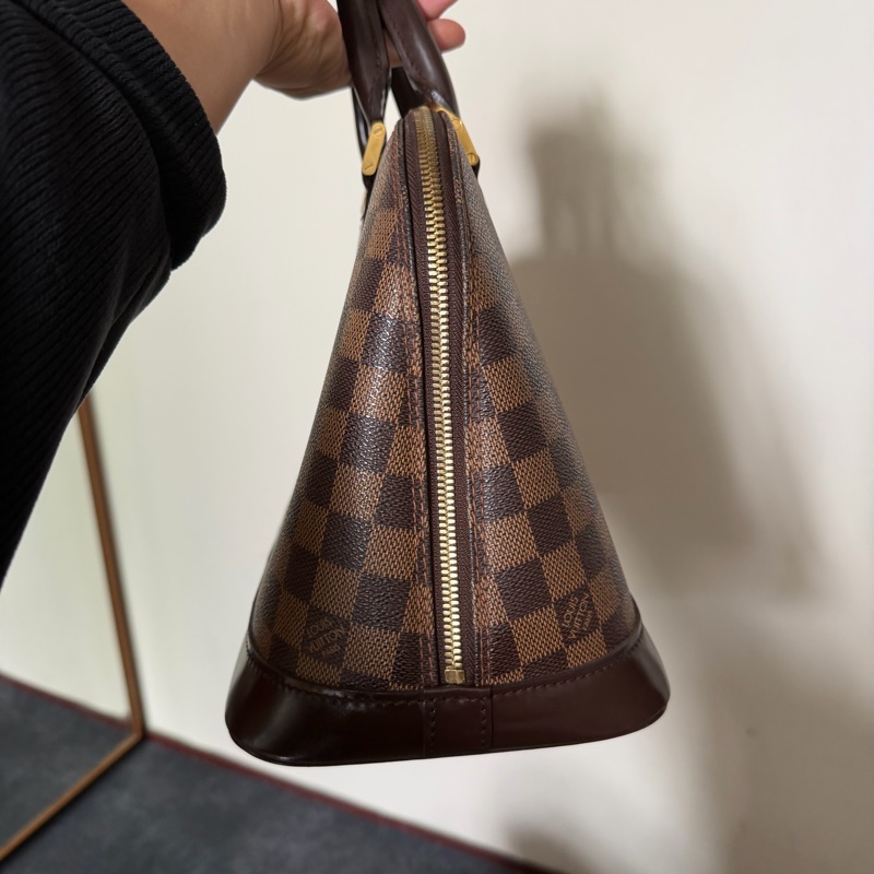 Lv經典棋盤格帆布手提包(N53151)-2