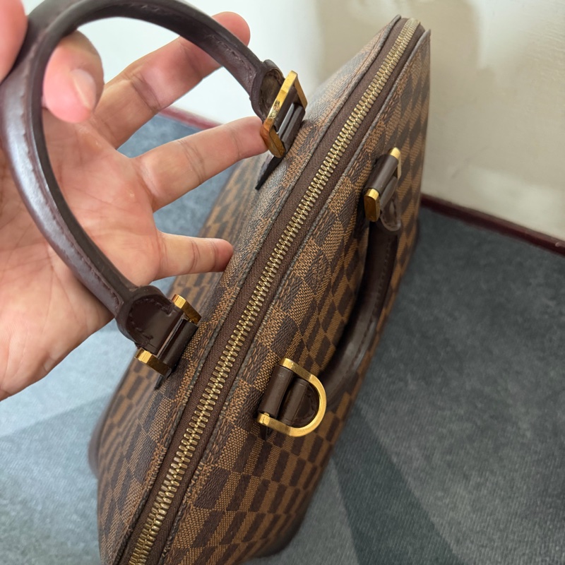 Lv經典棋盤格帆布手提包(N53151)-9