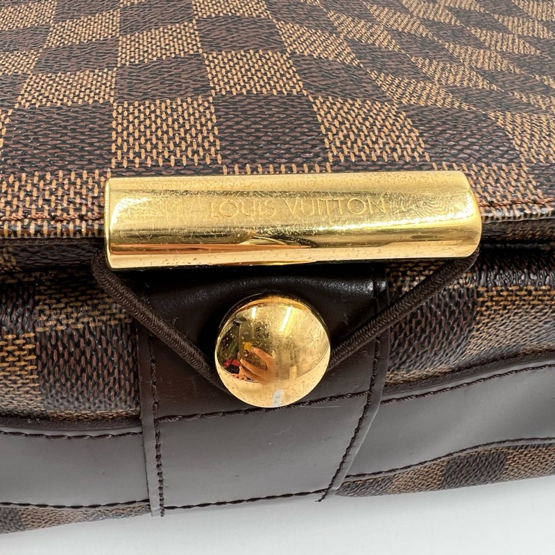 Louis Vuitton/路易威登/LV/男款棕色棋盤格翻蓋斜挎公文包/-7