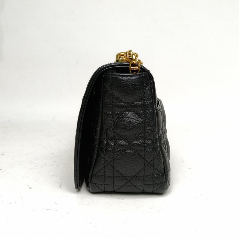 DIOR Caro中號25.5黑色牛皮金扣2021-1