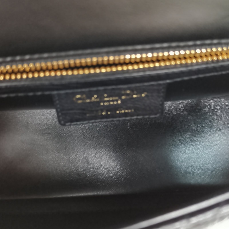 DIOR Caro中號25.5黑色牛皮金扣2021-5