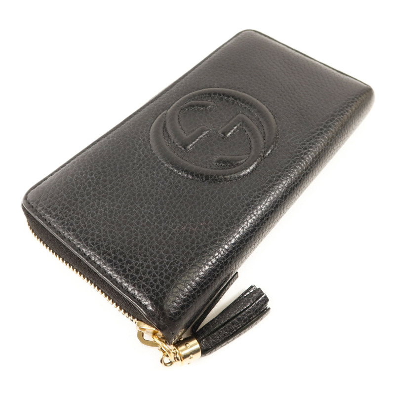 GUCCI 牛皮皮革Long Round Wallet金扣長錢包-2