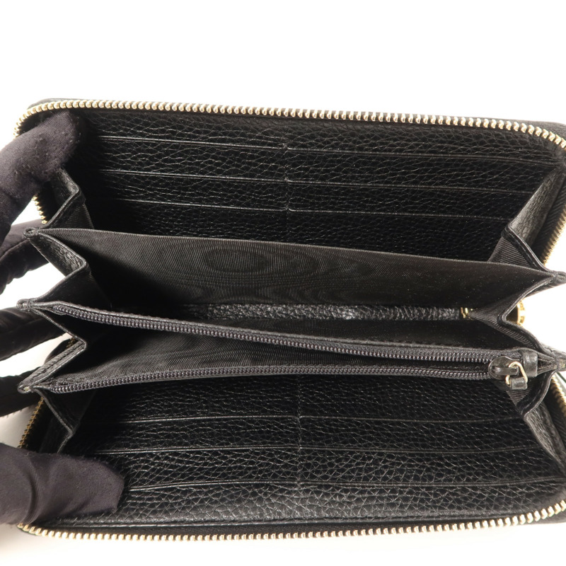 GUCCI 牛皮皮革Long Round Wallet金扣長錢包-4