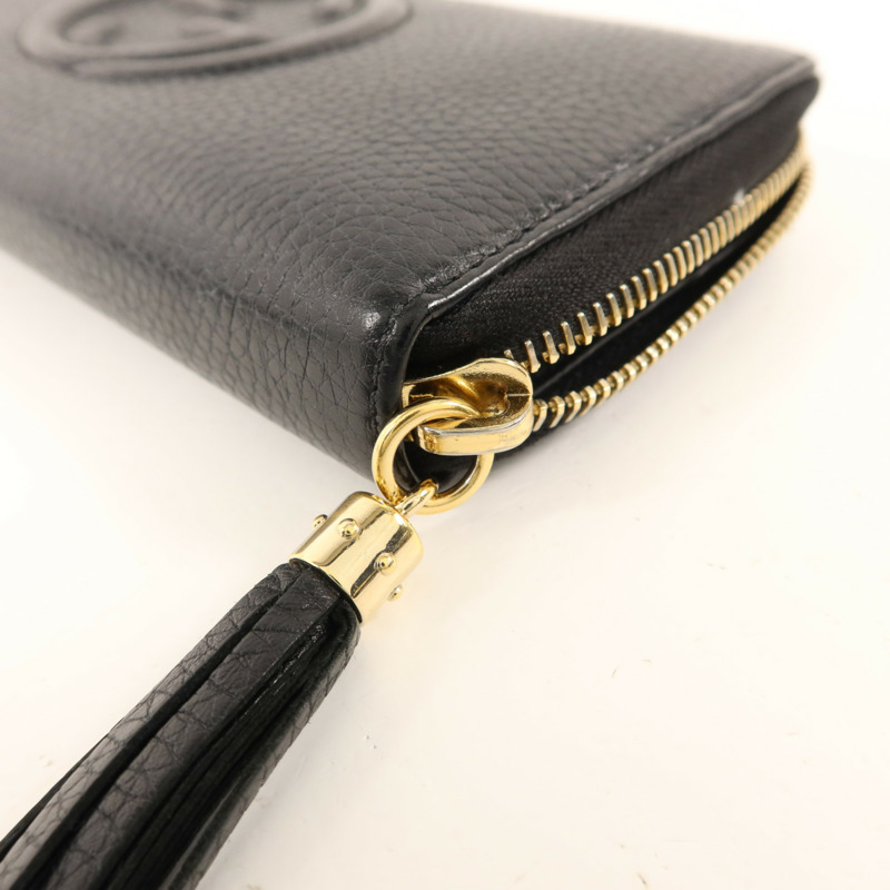 GUCCI 牛皮皮革Long Round Wallet金扣長錢包-7