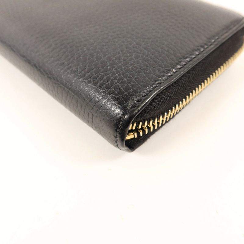 GUCCI 牛皮皮革Long Round Wallet金扣長錢包-10