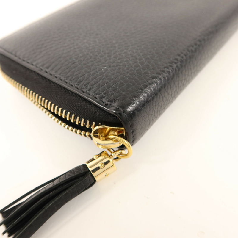 GUCCI 牛皮皮革Long Round Wallet金扣長錢包-11