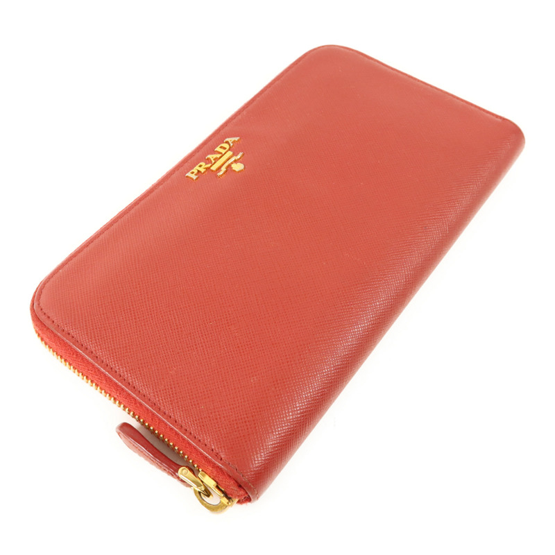 PRADA Saffiano皮革Long Round Wallet金扣長錢包-2