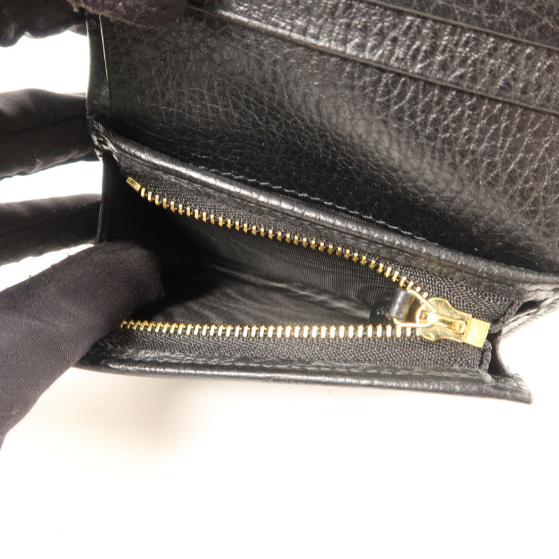 GUCCI 塗層帆布/牛皮皮革GG Marmont Bifold Wallet金扣錢包-6