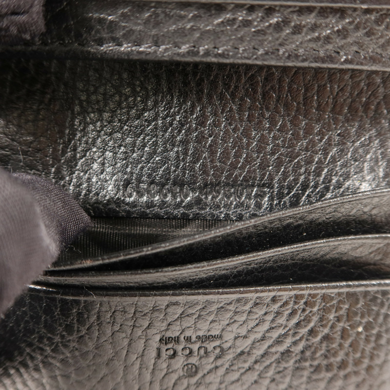 GUCCI 塗層帆布/牛皮皮革GG Marmont Bifold Wallet金扣錢包-8