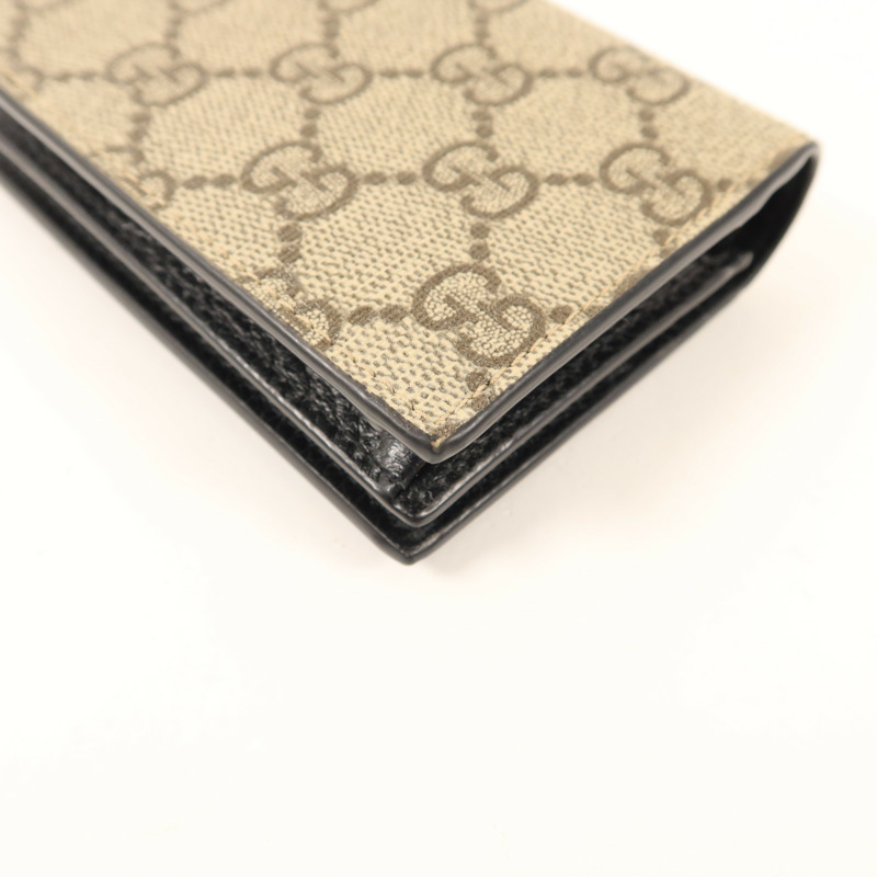 GUCCI 塗層帆布/牛皮皮革GG Marmont Bifold Wallet金扣錢包-13