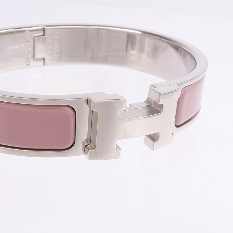 HERMES 金屬/琺瑯Clic H手鐲-5