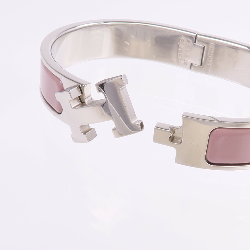 HERMES 金屬/琺瑯Clic H手鐲-6