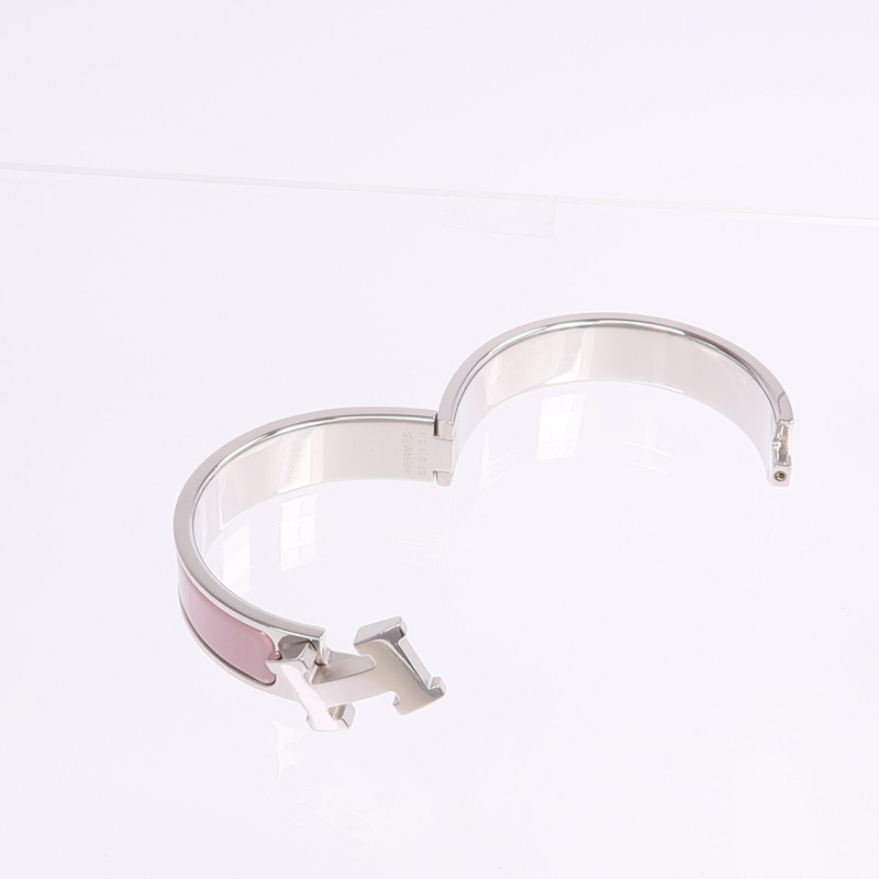 HERMES 金屬/琺瑯Clic H手鐲-7