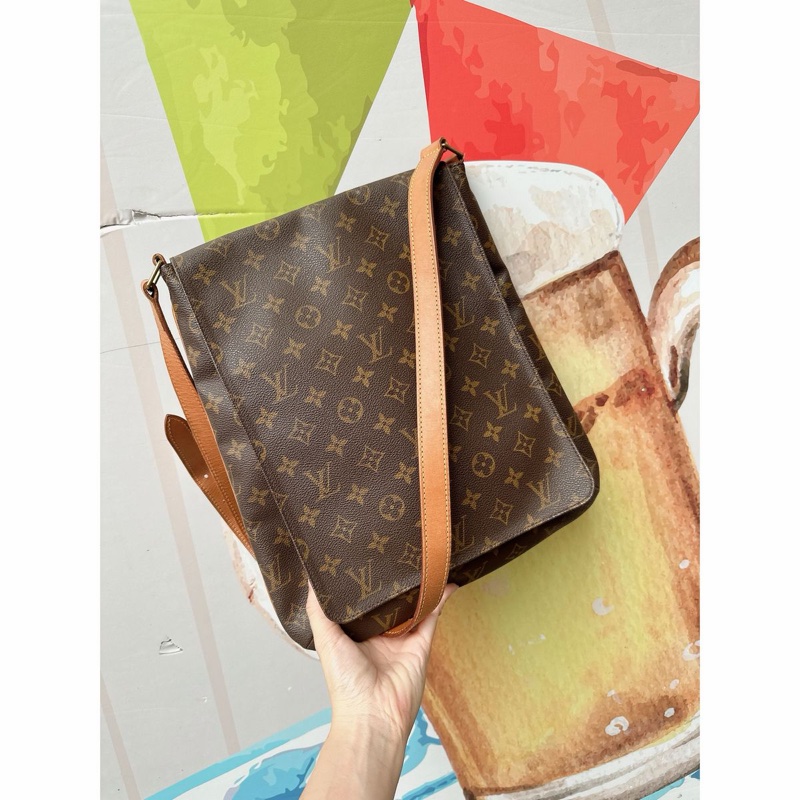 路易威登 王菲包 lv 包包 Louis Vuitton Vintage Musette Salsa 托特包 中古 老花 肩背包 中古包 古董包 二手包-0