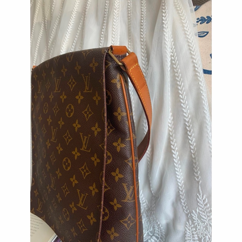 路易威登 王菲包 lv 包包 Louis Vuitton Vintage Musette Salsa 托特包 中古 老花 肩背包 中古包 古董包 二手包-13