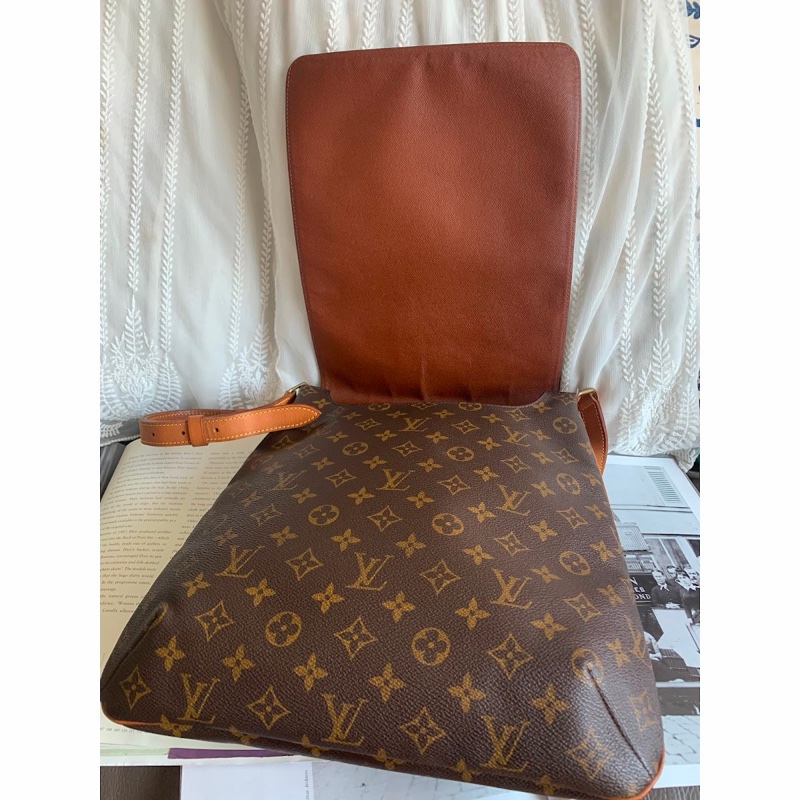 路易威登 王菲包 lv 包包 Louis Vuitton Vintage Musette Salsa 托特包 中古 老花 肩背包 中古包 古董包 二手包-16