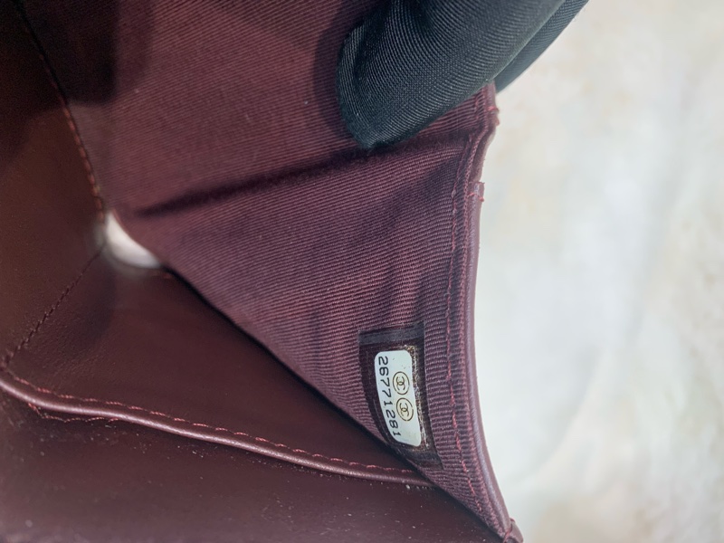 Chanel 香奈兒 荔枝牛皮黑金 短銀包-8