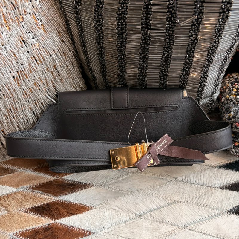 HERMES swift小牛皮Elan Pocket 24 腰帶 M 黑色-3