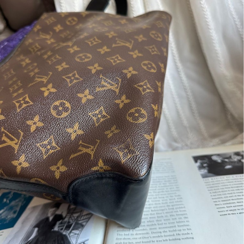 路易威登lv 路易威登 托特包 中古 老花 肩背包 郵差包 通勤包 二手包 經典款 黑色 適合男生 女生 Louis Vuitton Monogram Macassar Torres Messenger Bag-16