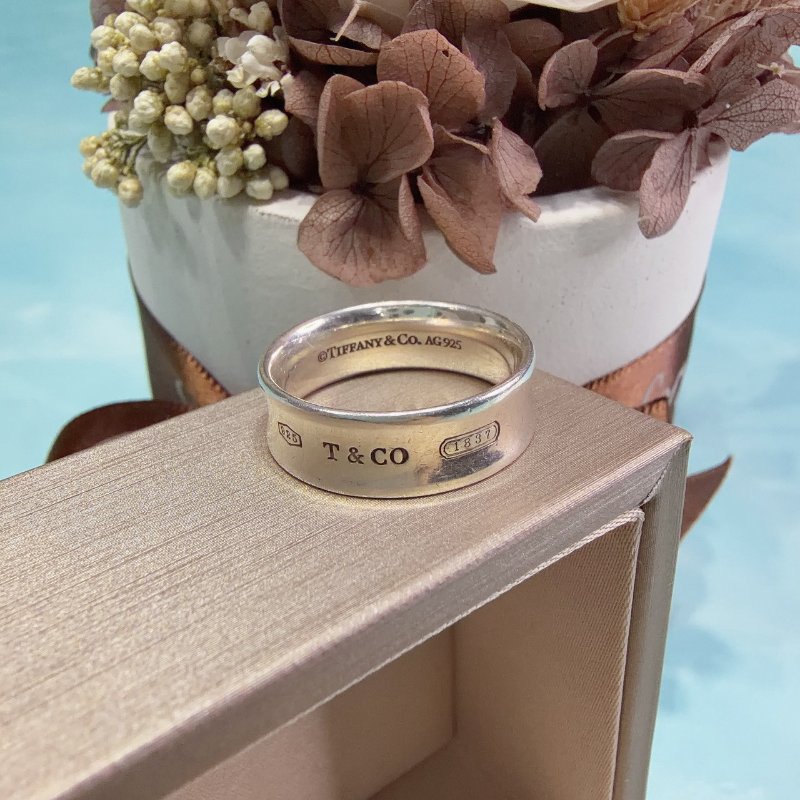 Tiffany 1837系列純銀戒指-3