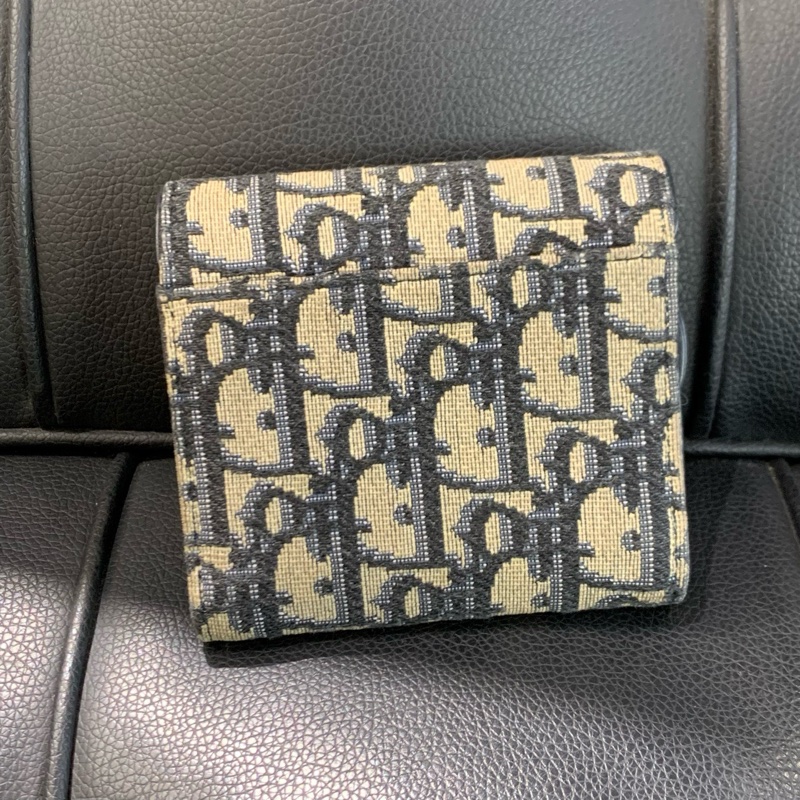 【97新✨全網最低價】Dior/迪奥 錢包 帆布圖層拼皮經典老花-3