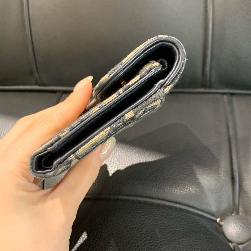 【97新✨全網最低價】Dior/迪奥 錢包 帆布圖層拼皮經典老花-4