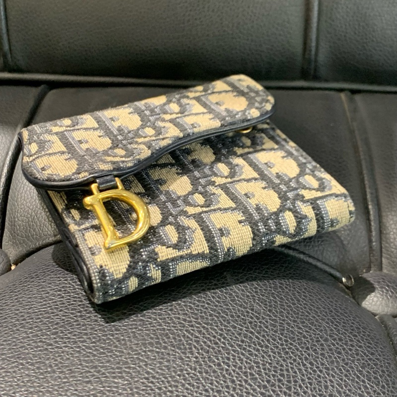 【97新✨全網最低價】Dior/迪奥 錢包 帆布圖層拼皮經典老花-5