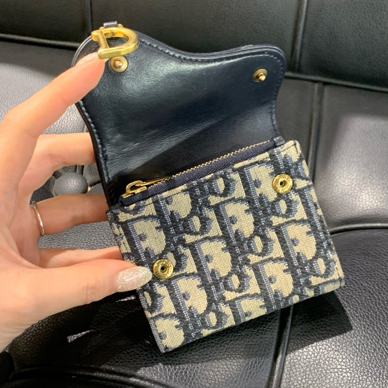 【97新✨全網最低價】Dior/迪奥 錢包 帆布圖層拼皮經典老花-6